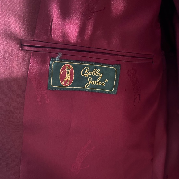 Bobby Jones golf sport coat size 44 cranberry - Picture 11 of 12